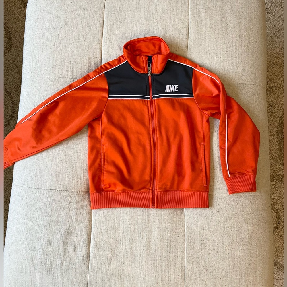 Nike Track Jacket Orange, Black, & White SZ 5-6yrs